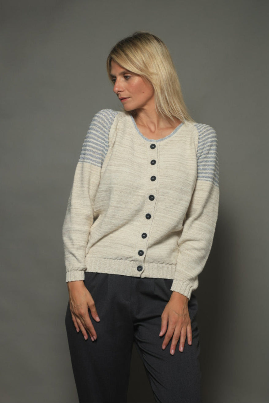 CARDIGAN ALGODÓN LUREX PLATEADO - ART.7981