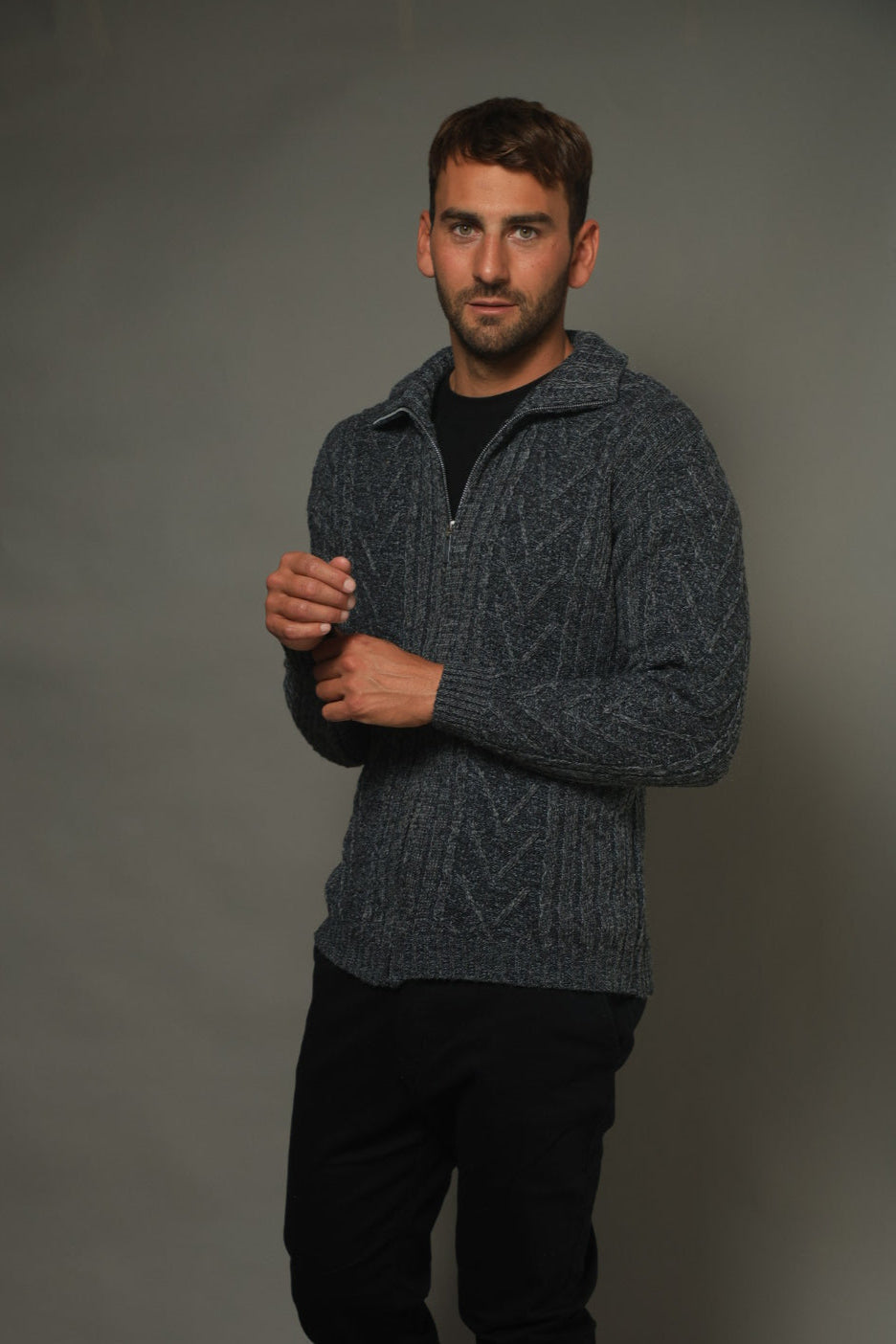 CAMPERA CON CIERRE LANA TOPO - ART.4302