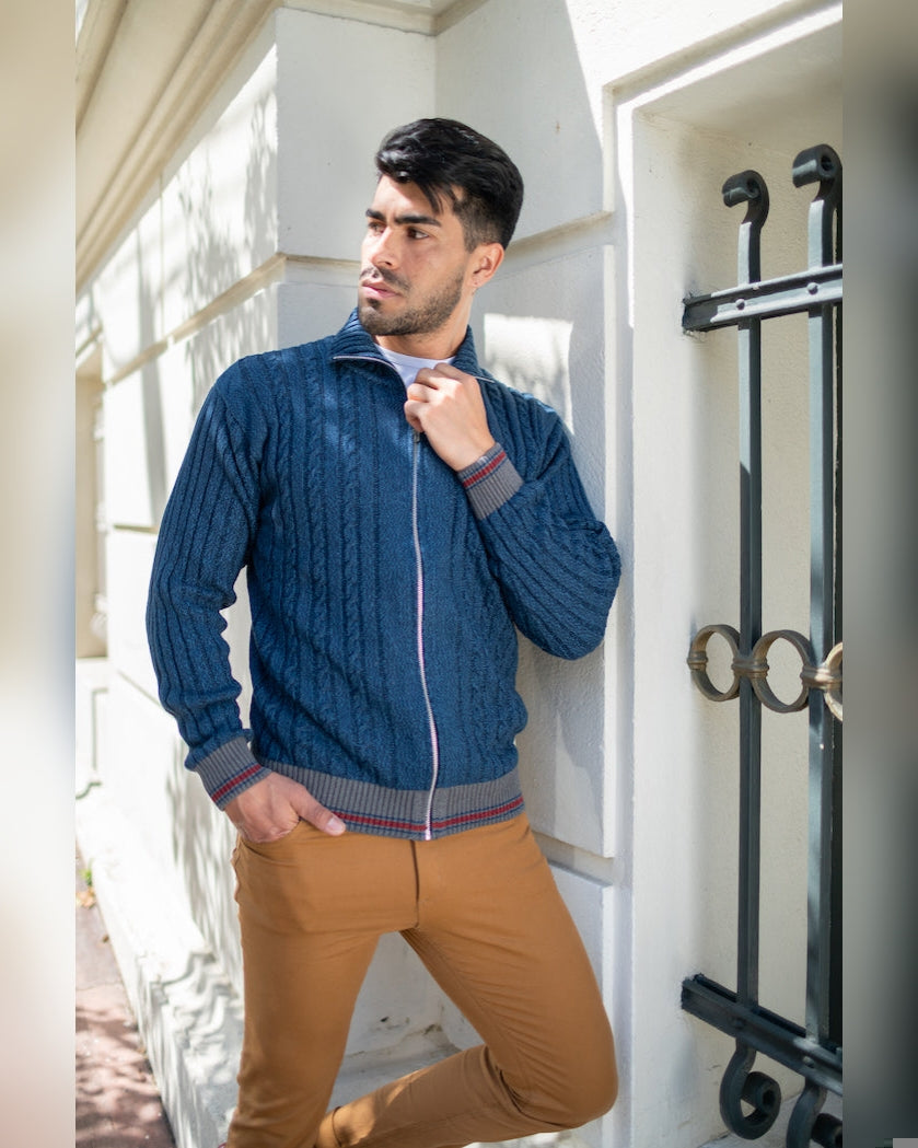 CAMPERA ALGODÓN CON PUÑO AZUL - ART.i275