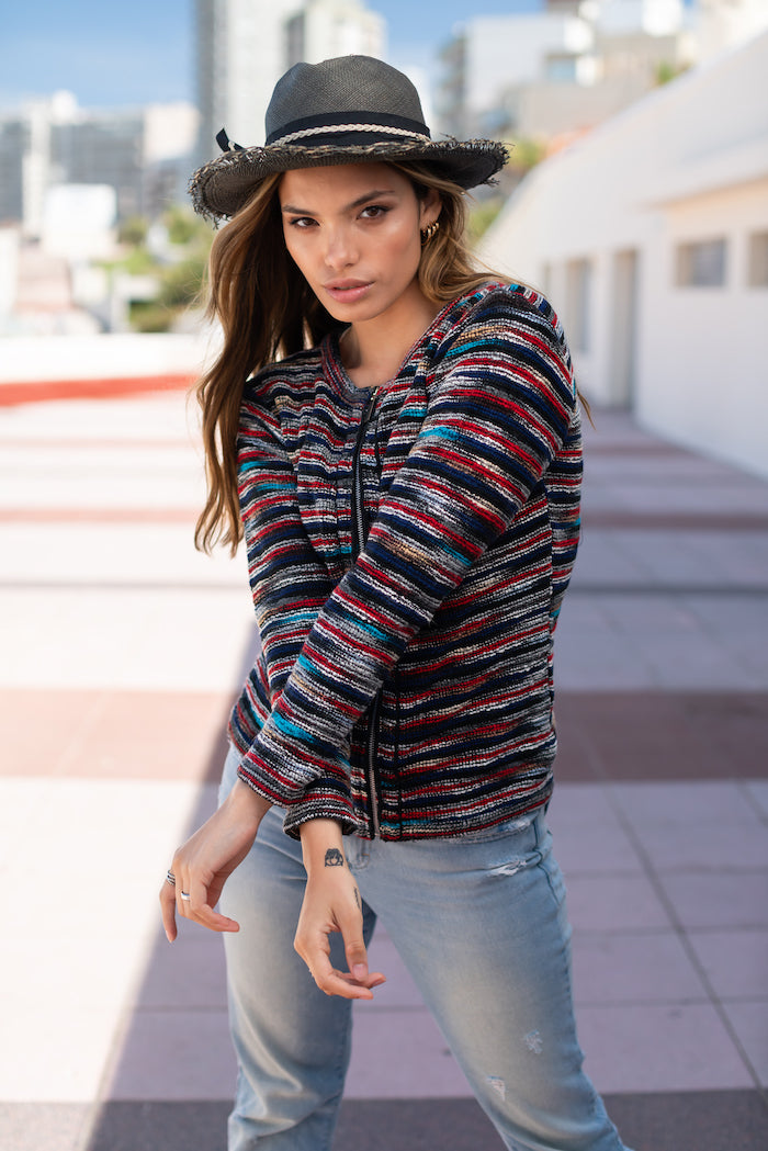 -OUTLET- CAMPERA ENTALLADA MULTICOLOR ART 7216
