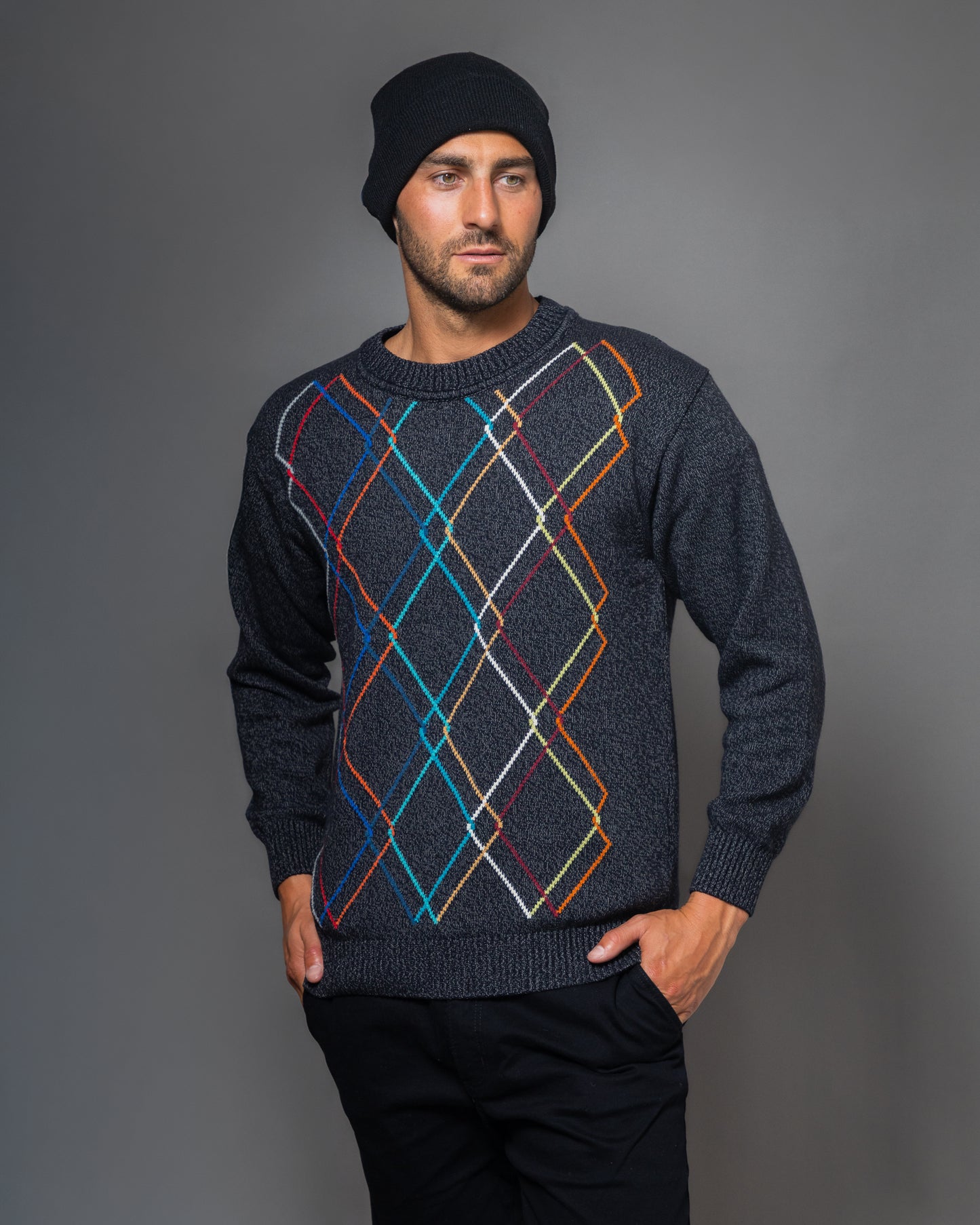 BOSSA INTARSIA ROMBOS Y CRUCES NEGRO (ART. 1664)