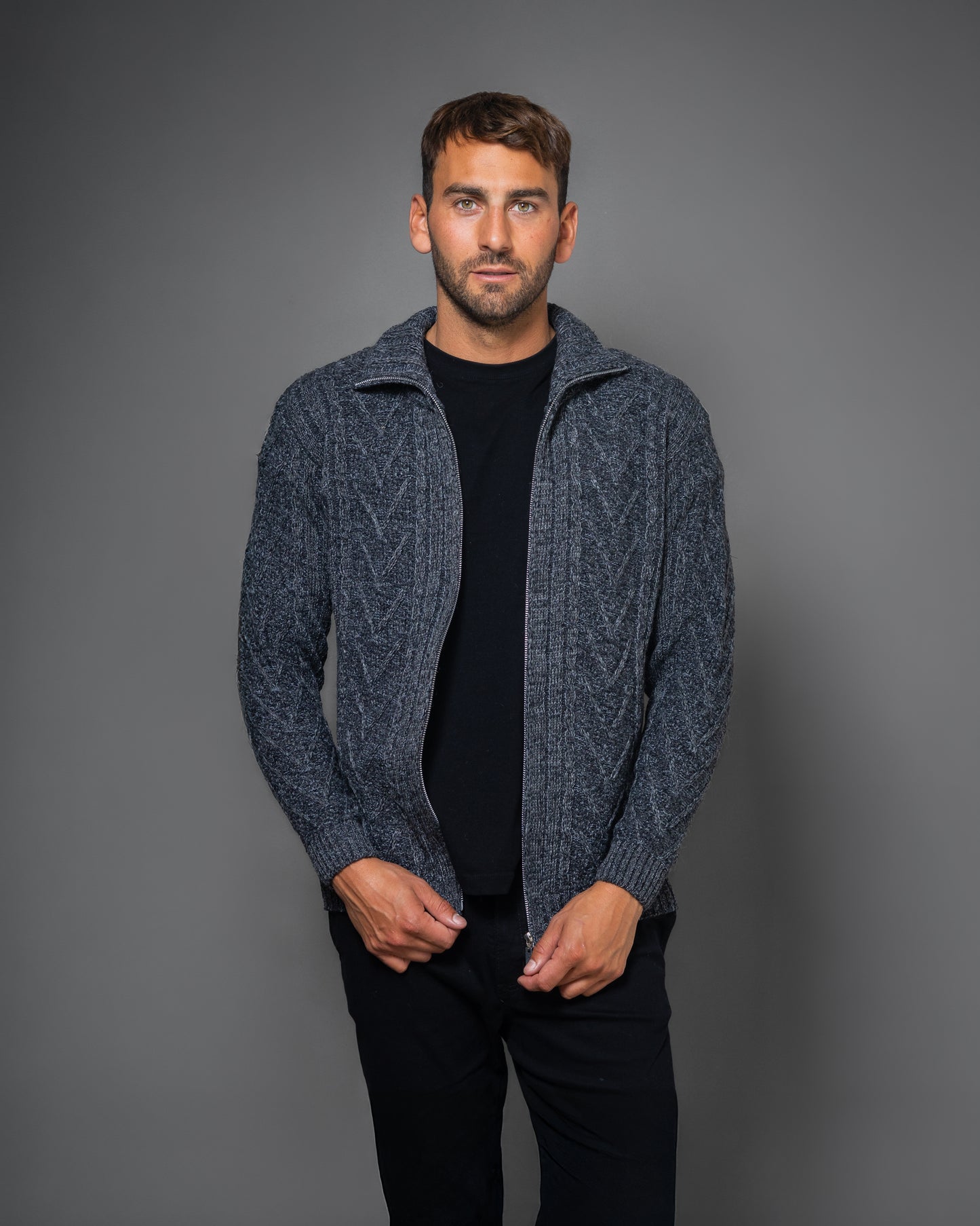 CAMPERA CON CIERRE LANA TOPO - ART.4302