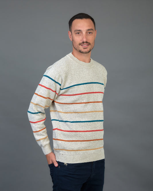 BOSSA CARDADO RAYADO BEIGE (ART. 4969)