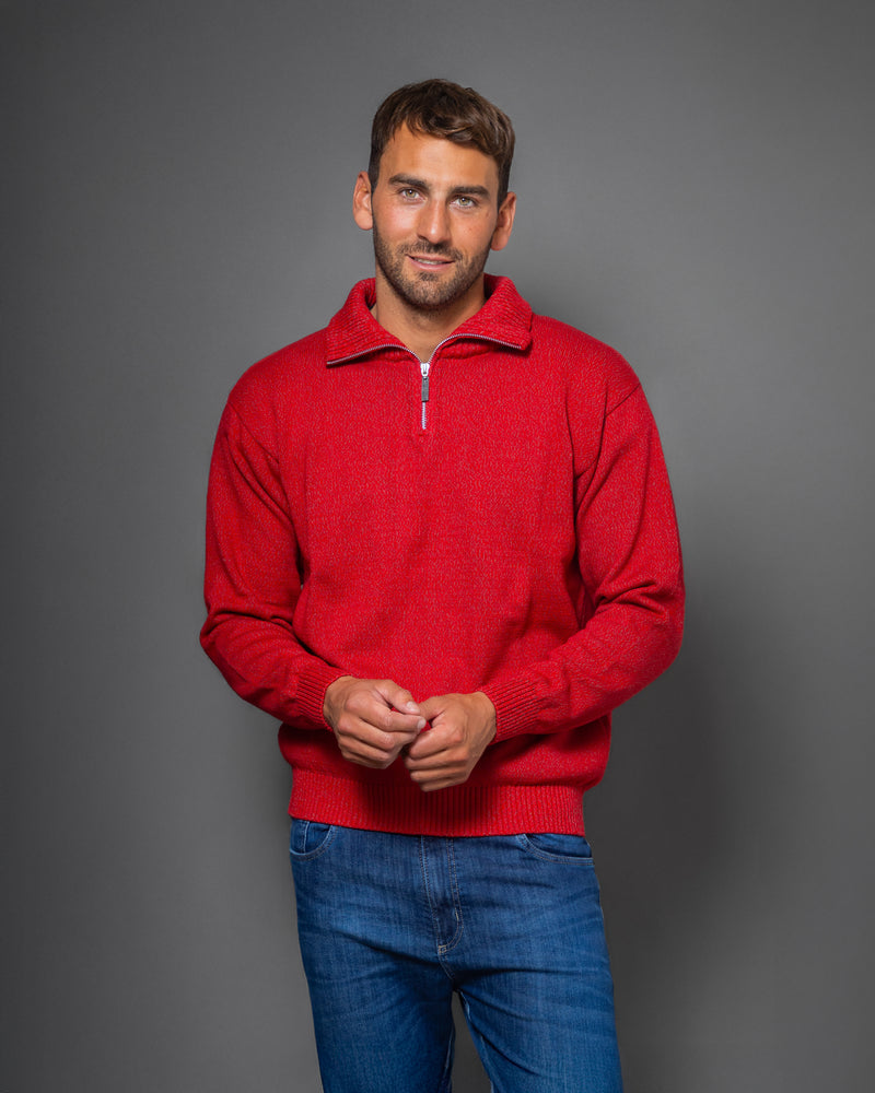 POLERA C/CIERRE LISA ROJA (ART. 4975)