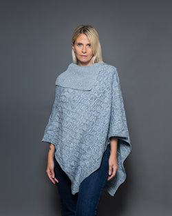 PONCHO ARANES CUELLO CELESTE CLARO (ART. 7986)