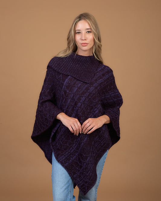 PONCHO LANA UVA - 7986