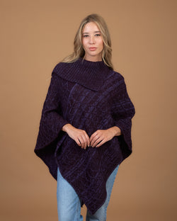 PONCHO ARANES CUELLO VOLCADO UVA (ART. 7986)