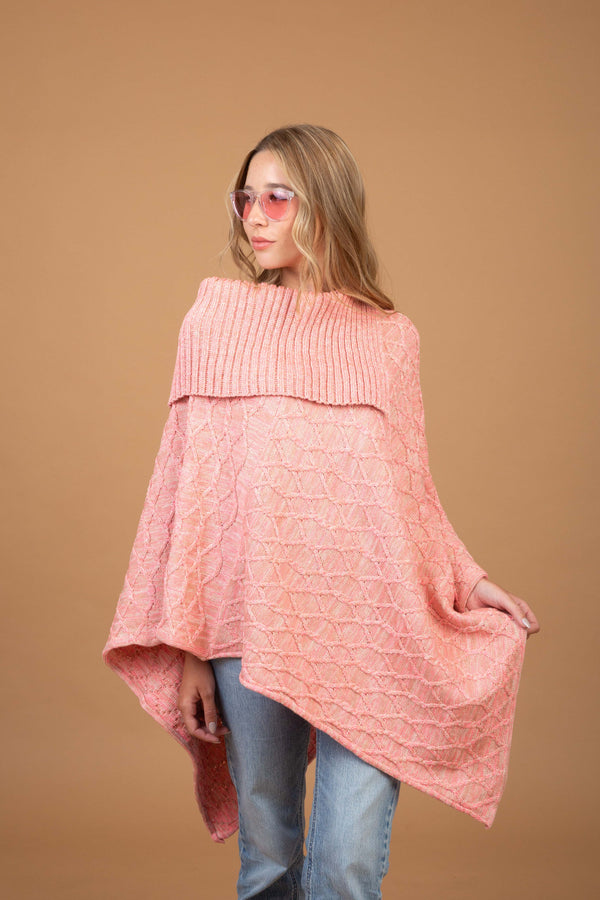 PONCHO LANA ROSA - ART.7986