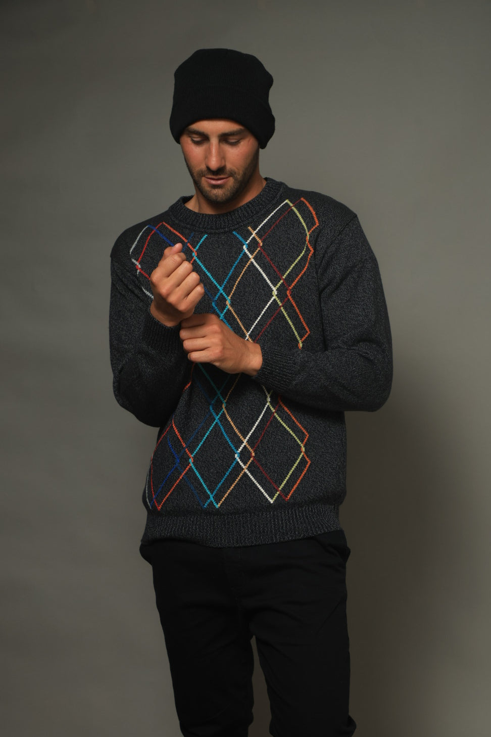 BOSSA INTARSIA ROMBOS Y CRUCES NEGRO (ART. 1664)