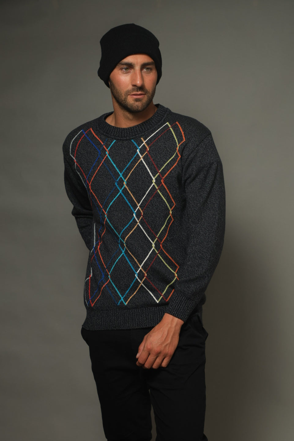 BOSSA INTARSIA ROMBOS Y CRUCES NEGRO (ART. 1664)