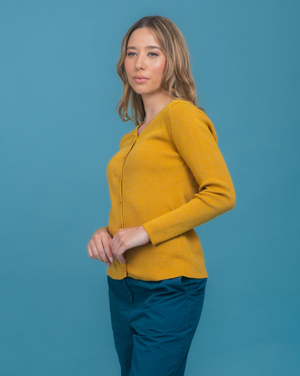 CARDIGAN R-R MOSTAZA (ART. 7987)