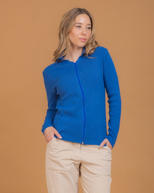 CAMPERA CON CIERRE R-R AZUL FRANCIA (ART. 7989)