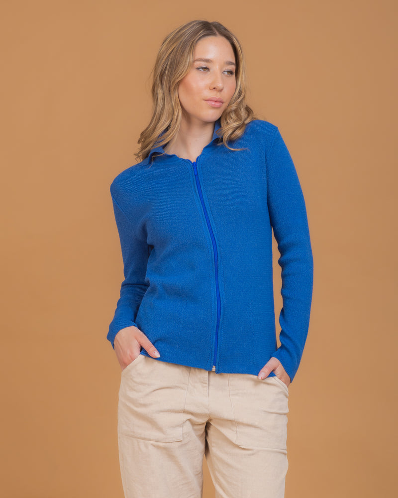 CAMPERA CON CIERRE R-R AZUL FRANCIA (ART. 7989)