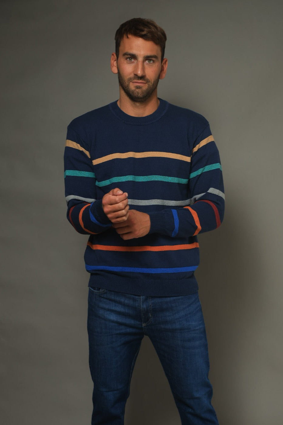 BOSSA ALGODON RAYADO AZUL - ART.4974