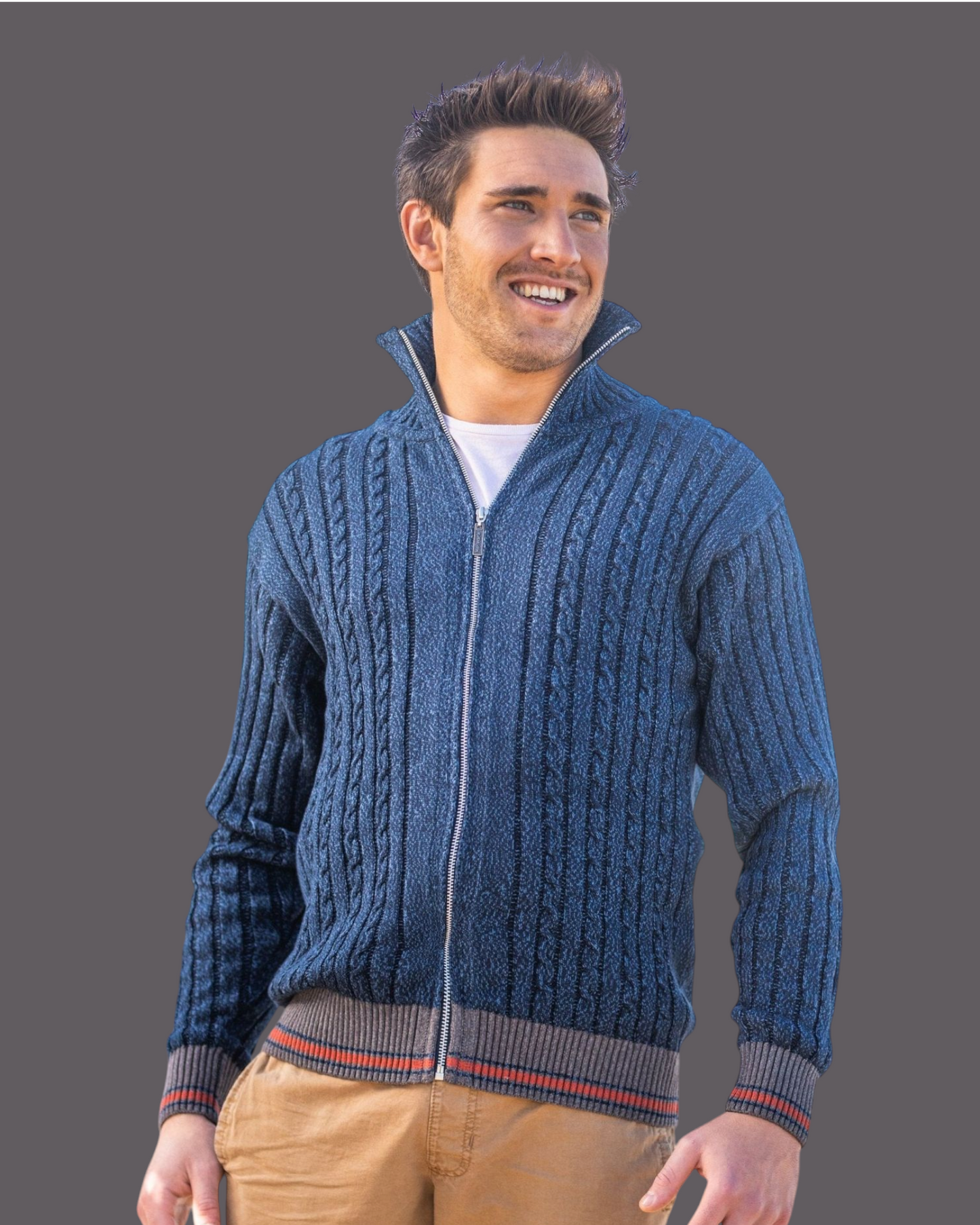 CAMPERA ALGODÓN CON PUÑO AZUL - ART.i275