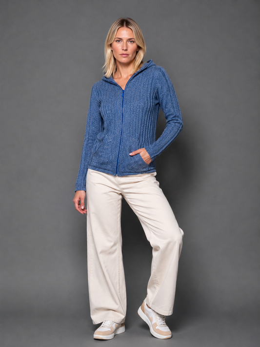 CAMPERA CAPUCHA Y BOLSILLOS FRANCIA GASPEADO ART 7793