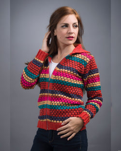 CAMPERA CON CIERRE LADRILLO (ART. 7723)