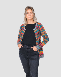 (Oferta)SACO JACQUARD MULTICOLOR (ART. 7710)
