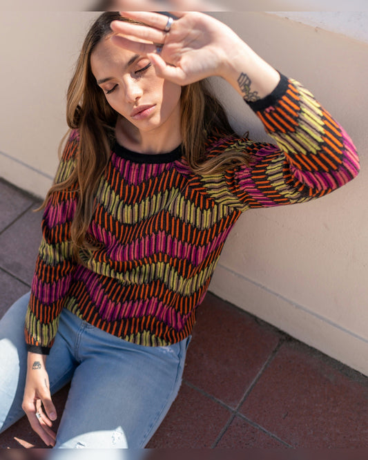 CUELLO TRAPECIO ALGODON MULTICOLOR - ART. 7379