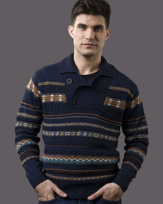 SMOKING CON BOTONES ALGODÓN AZUL - ART.4312