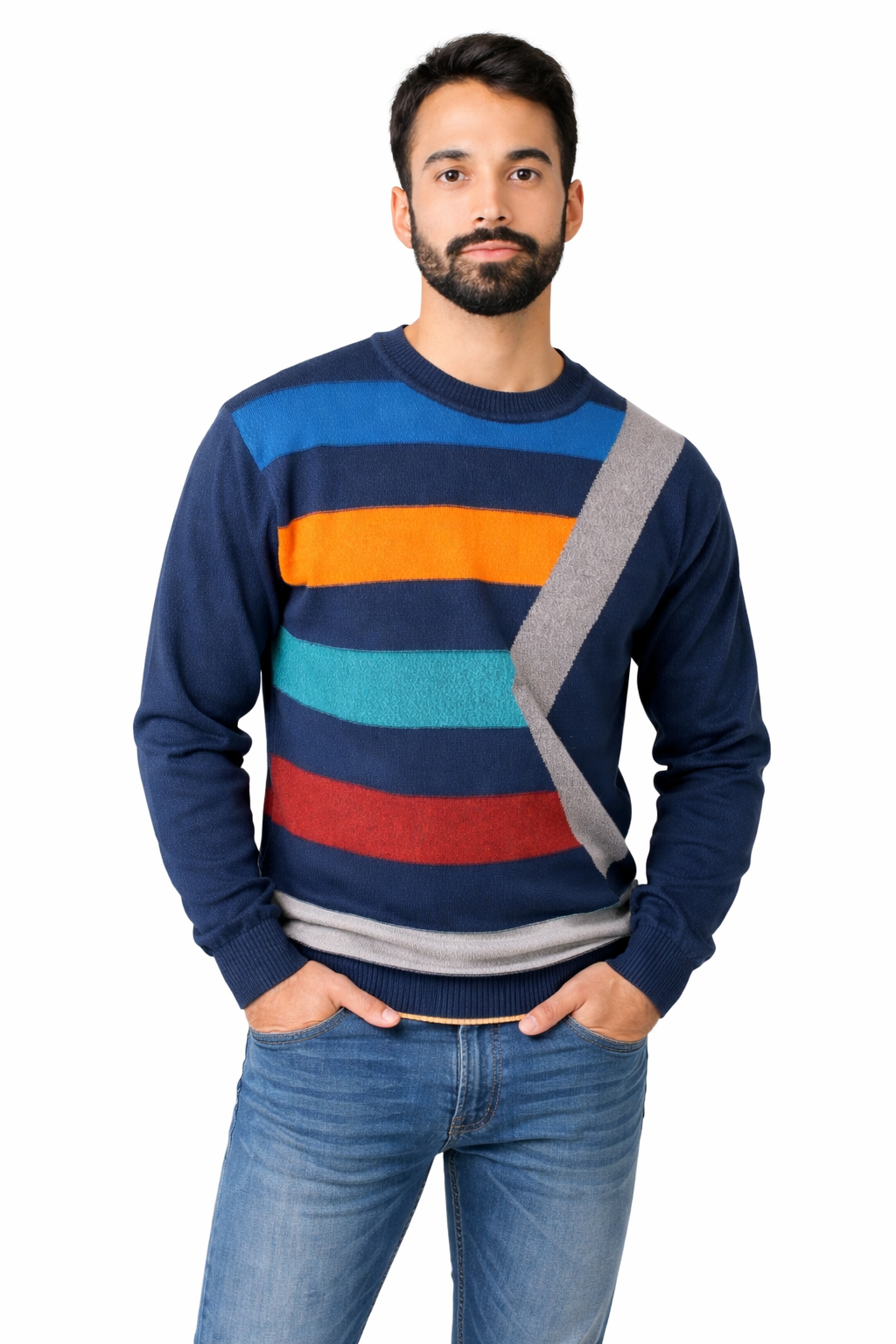 BOSSA MULTICOLOR ALGODÓN AZUL - ART.4905