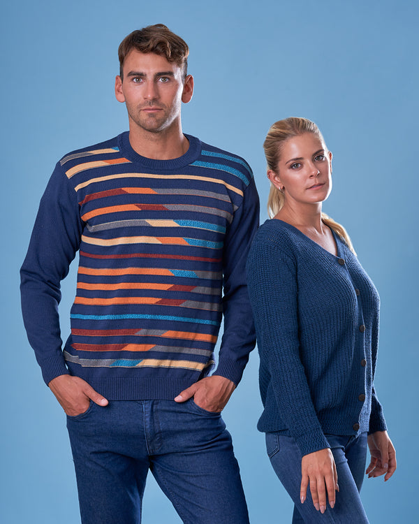 CARDIGAN PERLE AZUL (ART. 7977)
