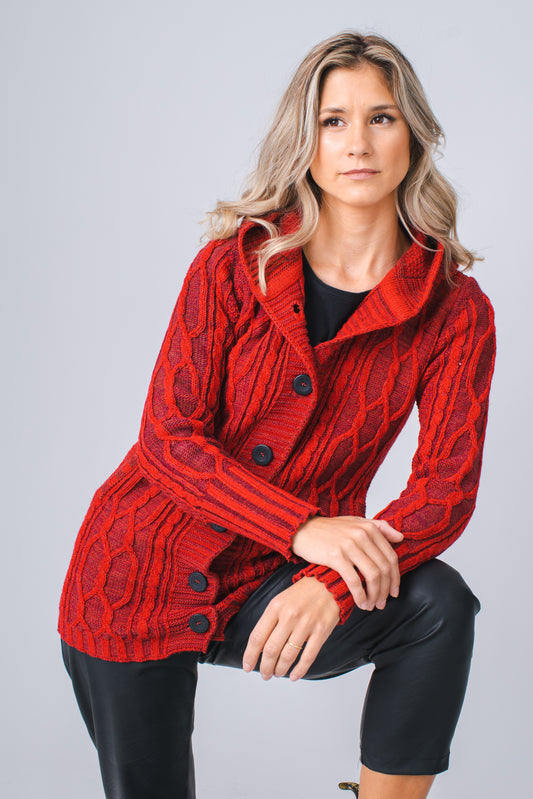 SACON CAPUCHA LANA ROJO - 7204