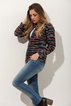 (Outlet) CAMPERA CON CIERRE MULTICOLOR (ART. 7216)