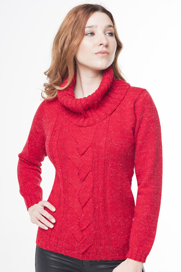 POLERÓN CUELLO VOLCADO ROJO (ART. 7787)