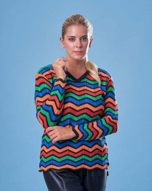 ESCOTE V ALGODÓN MULTICOLOR - ART.7970