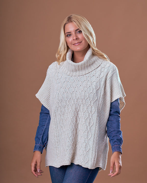 PONCHO CUELLO VOLCADO CRUDO (ART. 7974)