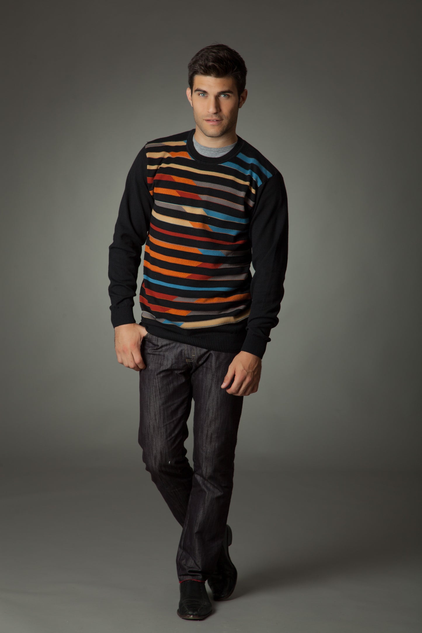 BOSSA INTARSIA RAYAS NEGRO (ART. V136)